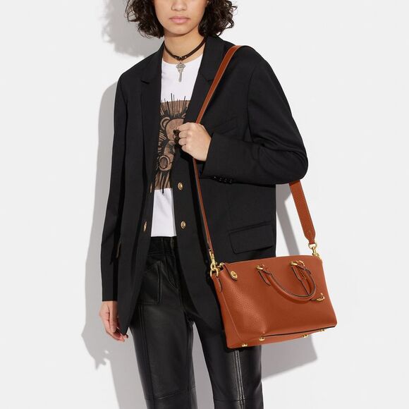 ALMOST PERFECT Coach Cara Satchel Bag - Picture 4 of 9